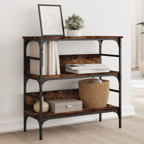 vidaXL Console Table Smoked Oak 75x32x75 cm Engineered Wood