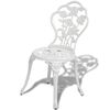 vidaXL 3 Piece Bistro Set Cast Aluminium White
