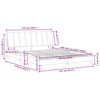 vidaXL Bed Frame with LED without Mattress "Hanko" Light Grey 152x203 cm Velvet
