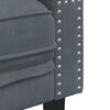 vidaXL Chesterfield Sofa Chair Dark Grey Velvet