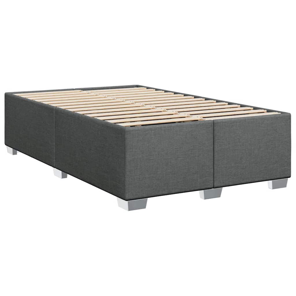 vidaXL Bed Frame without Mattress Dark Grey Full Fabric