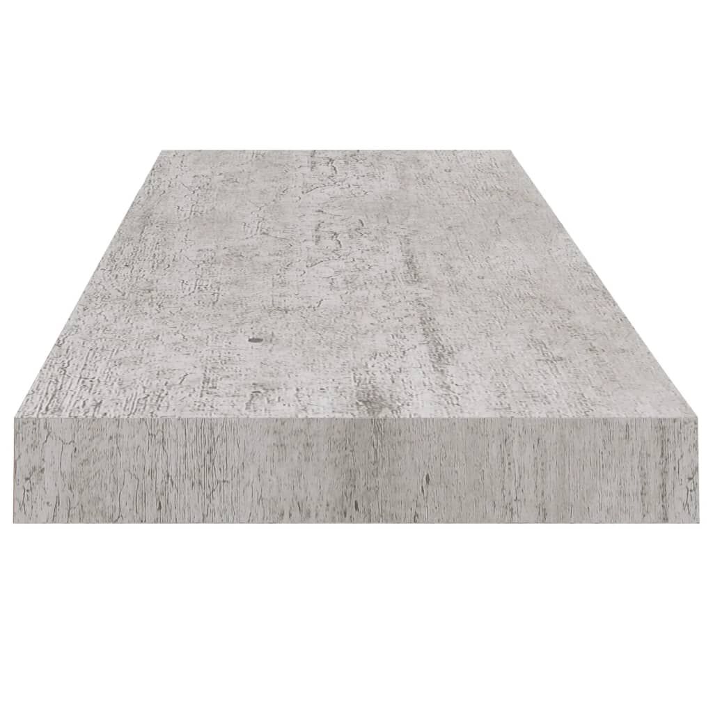 vidaXL Floating Wall Shelf Concrete Grey 80x23.5x3.8 cm MDF
