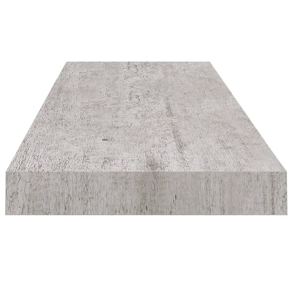 vidaXL Floating Wall Shelf Concrete Grey 80x23.5x3.8 cm MDF