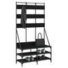 vidaXL Clothes Rack with Shoe Storage Black 100x40x184 cm