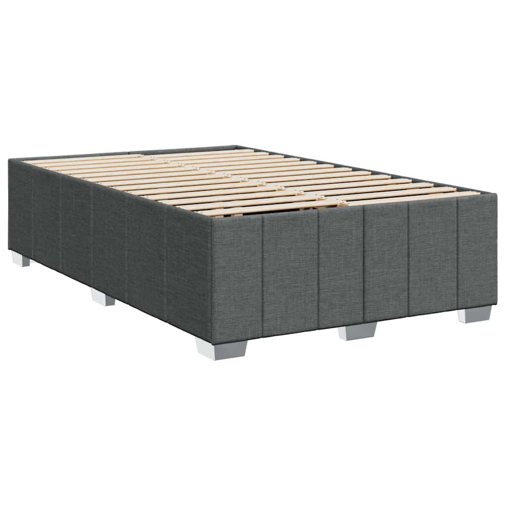 vidaXL Bed Frame without Mattress Dark Grey Full Fabric