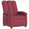 vidaXL Massage Recliner Chair Wine Red Fabric
