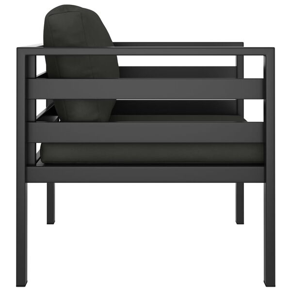 vidaXL Single Sofas 2 pcs with Cushions Aluminium Anthracite