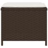 vidaXL Garden Stools with Cushions 4 pcs Brown 40x40x35 cm Poly Rattan