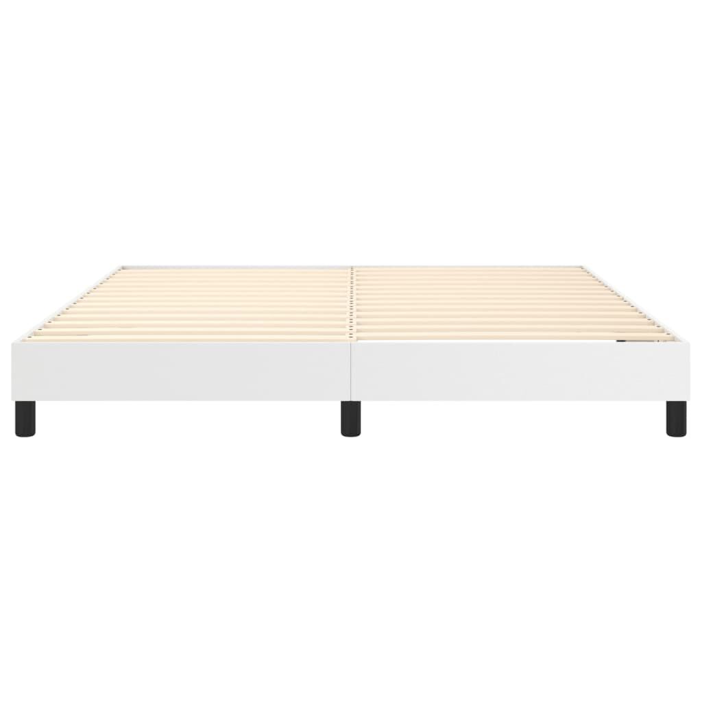 vidaXL Bed Frame without Mattress White California King Faux Leather (US Only)
