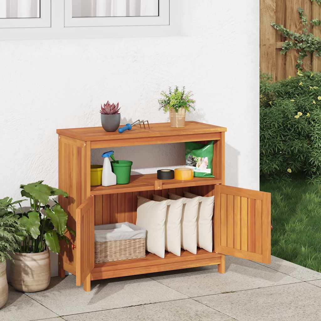 vidaXL Garden Console Table 80x35x75 cm Solid Wood Acacia