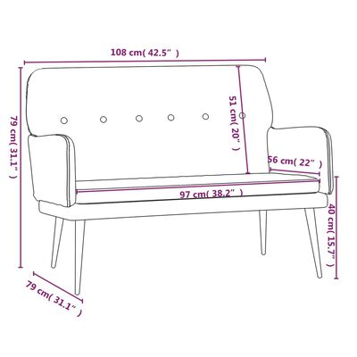 vidaXL Bench Dark Green 108x79x79 cm Velvet