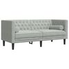 vidaXL 3 Piece Chesterfield Sofa Set with Bolsters Dark Grey Velvet
