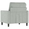 vidaXL Sofa Chair Light Grey 60 cm Velvet