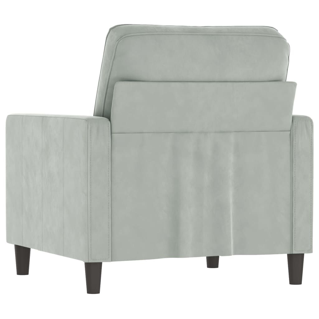vidaXL Sofa Chair Light Grey 60 cm Velvet