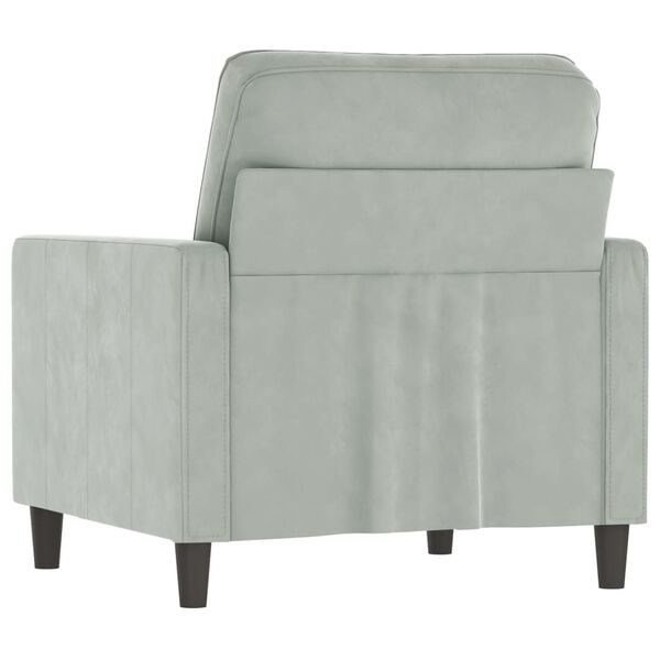 vidaXL Sofa Chair Light Grey 60 cm Velvet