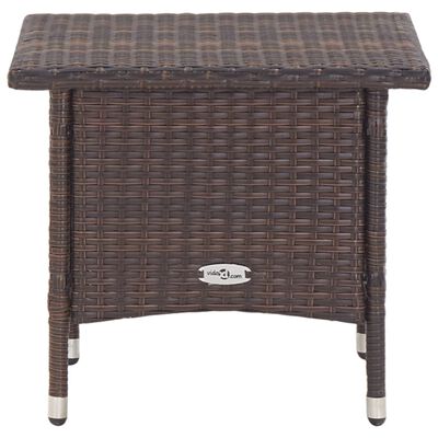 vidaXL Tea Table Brown 50x50x47 cm Poly Rattan