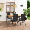 vidaXL 5 Piece Garden Dining Set Black and Brown