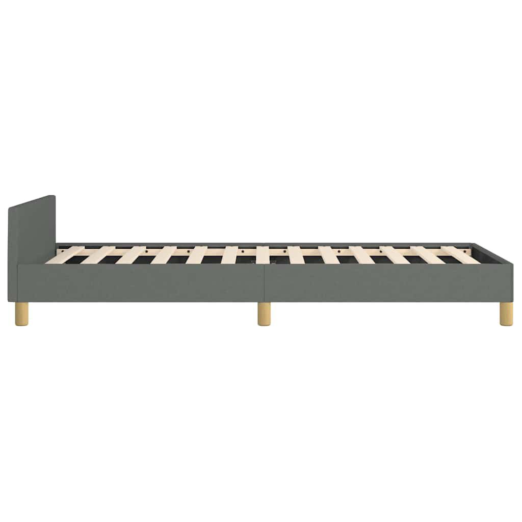 vidaXL Bed Frame without Mattress Dark Grey Twin XL Fabric