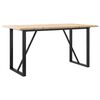 vidaXL Dining Table O-Frame 140x80x75.5 cm Solid Wood Pine and Steel