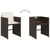 vidaXL Garden Chairs with Cushions 4 pcs Brown Poly Rattan
