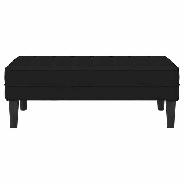 vidaXL Bench Black 113 x 57 x 39 cm Fabric
