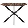 vidaXL Dining Table Ø110x78 cm Solid Wood Reclaimed and Steel