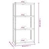 vidaXL 4-Layer Shelves 5 pcs Blue Steel&Engineered Wood