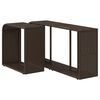vidaXL Storage Shelves 2 pcs Brown Poly Rattan