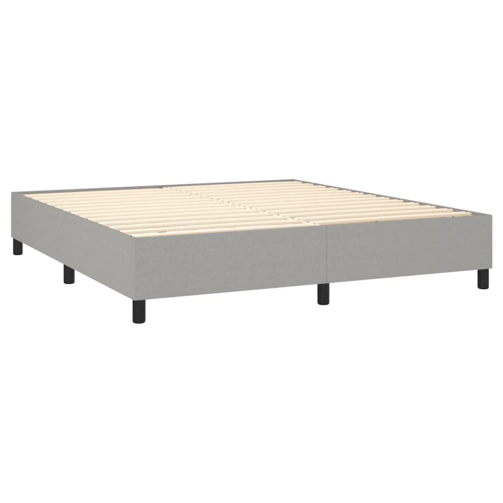 vidaXL Bed Frame without Mattress Light Grey California King Fabric (US Only)