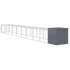 vidaXL Chicken Cage with Run Anthracite 110x1017x110 cm Galvanised Steel