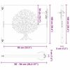 vidaXL Garden Gate 85x100 cm Corten Steel Tree Design