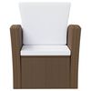 vidaXL 8 Piece Garden Lounge Set with Cushions Poly Rattan Brown