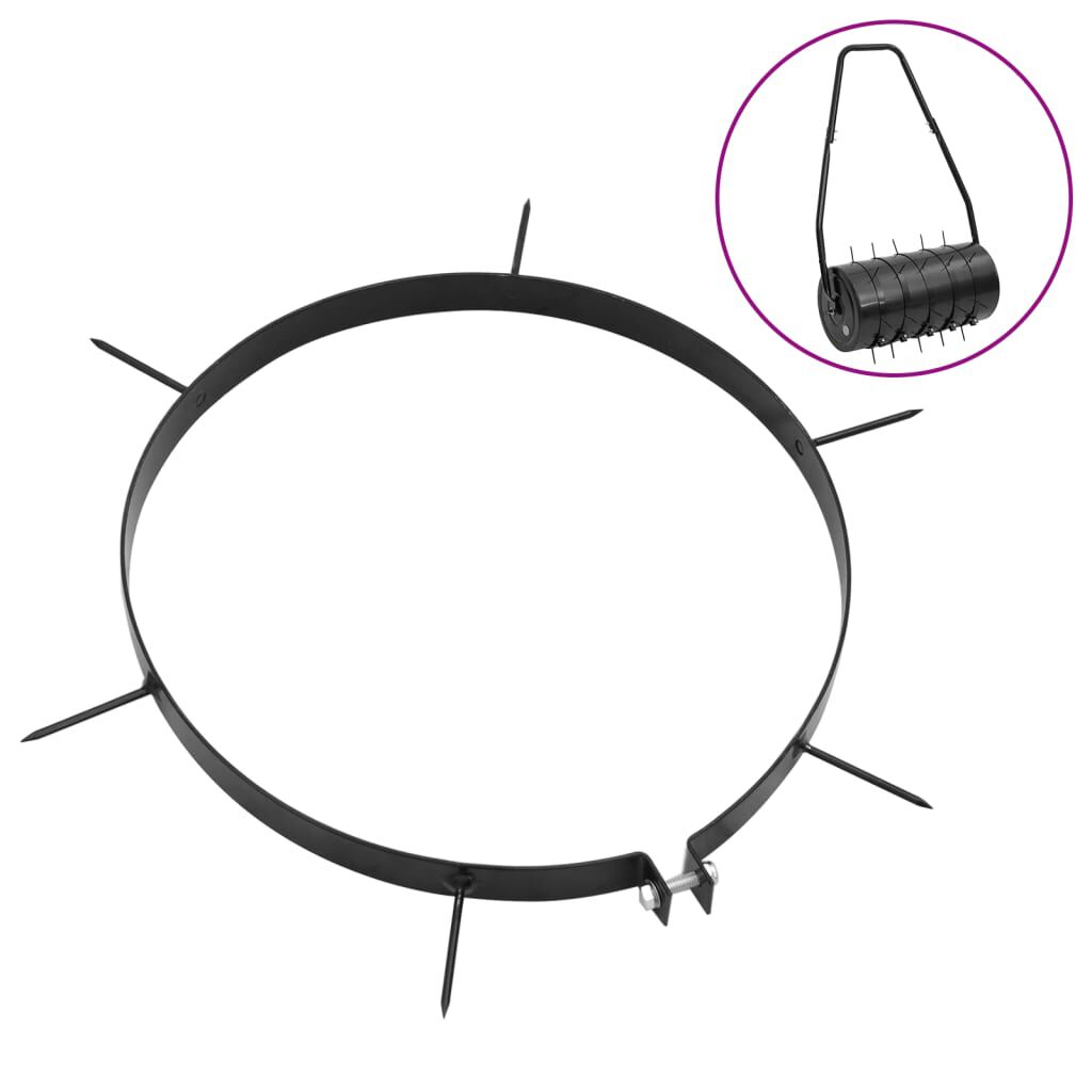vidaXL Lawn Aerator Clamps 5 pcs with Spikes Ø 30 cm Iron