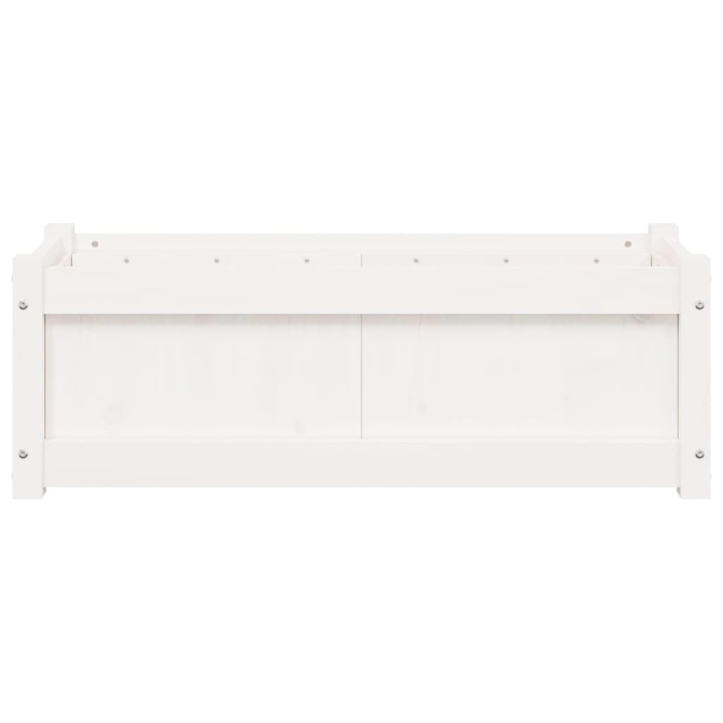 vidaXL Garden Planter White 90x31x31 cm Solid Wood Pine