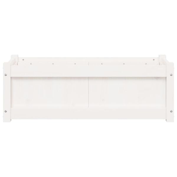 vidaXL Garden Planter White 90x31x31 cm Solid Wood Pine