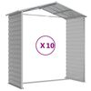 vidaXL Garden Shed Light Grey 191x895x198 cm Galvanised Steel