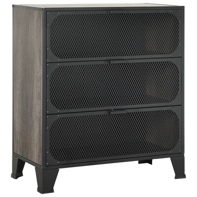 vidaXL Storage Cabinets 2 pcs Grey 72x36x82 cm Metal and MDF