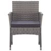 vidaXL Garden Armchairs with Cushions 2 pcs Anthracite Poly Rattan