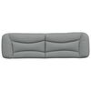 vidaXL Headboard Cushion "Hvar" Light Grey 183 cm King Fabric