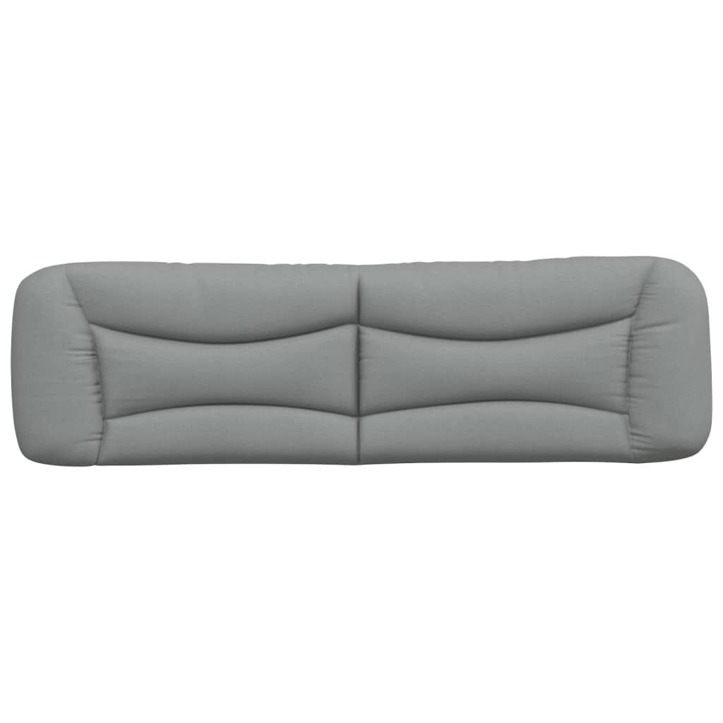 vidaXL Headboard Cushion Light Grey 183 cm King Fabric