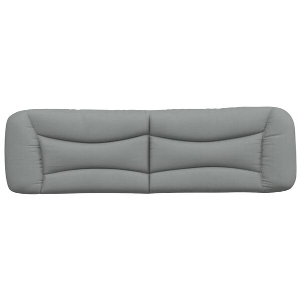 vidaXL Headboard Cushion "Hvar" Light Grey 183 cm King Fabric
