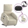 vidaXL Stand up Massage Recliner Chair Cream Faux Leather