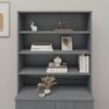 vidaXL Top for Highboard HAMAR Dark Grey 90x30x100cm Solid Wood Pine