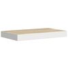 vidaXL Floating Wall Shelf Oak and White 50x23.5x3.8 cm MDF