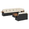 vidaXL 9 Piece Garden Sofa Set with Cushions Black Poly Rattan