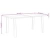 vidaXL Dining Table 150x90x75 cm Solid Wood Acacia