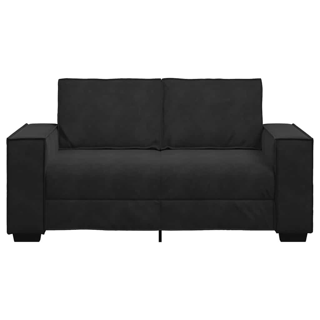 vidaXL 2-Seater Sofa Black 120 cm Velvet
