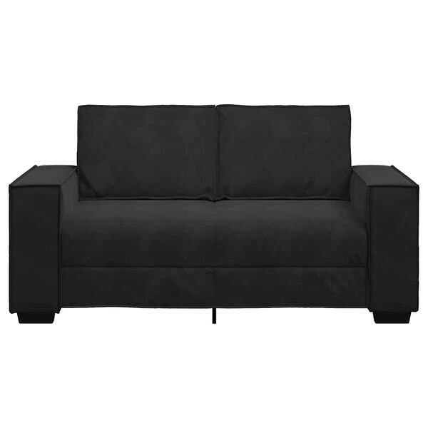 vidaXL 2-Seater Sofa Black 120 cm Velvet