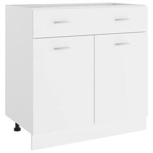 vidaXL Drawer Bottom Cabinet Lyon White 80x46x81.5 cm Engineered Wood