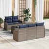 vidaXL Garden Sofa Set Grey 55 x 55 x 37 cm Poly Rattan